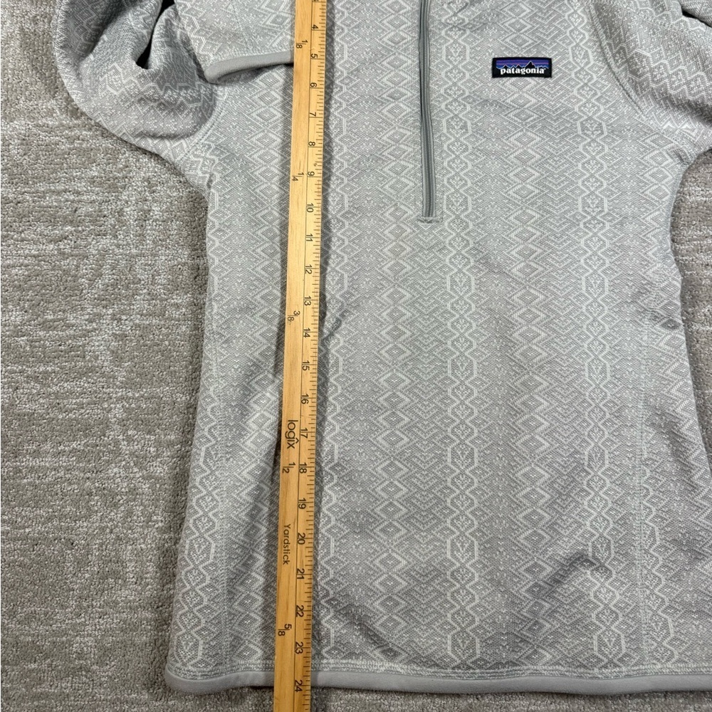 Patagonia Better Sweater 1/4 Zip Froze Jacquard Salt Gray Sweater Womens XS - Picture 4 of 6